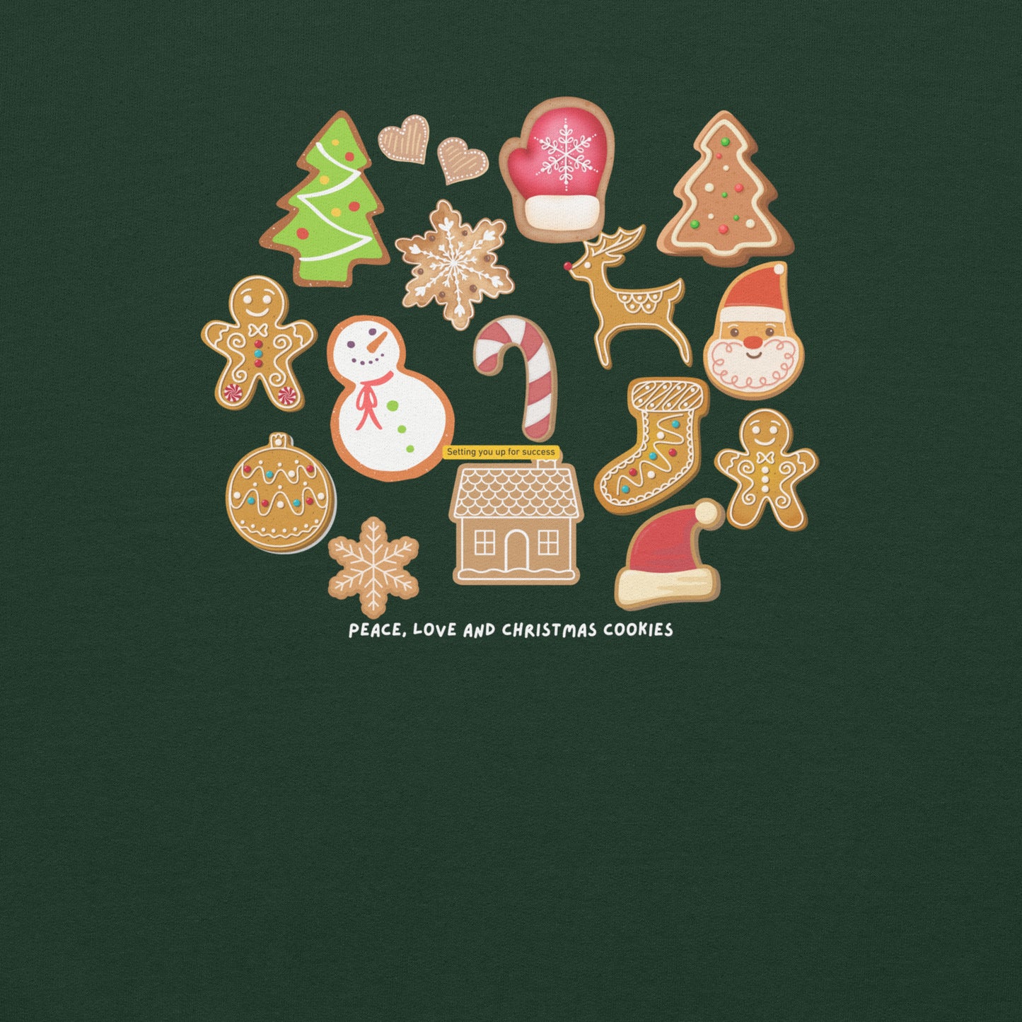 "Peace, Love, and Christmas Cookies" Crewneck